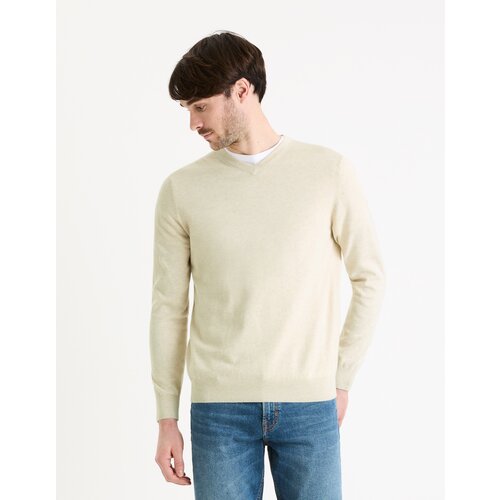 Celio Cotton Sweater Decotonv - Mens Slike