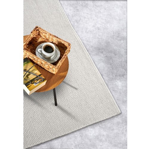 Elle Decoration Kremno bela ročno tkana preproga iz me&amp;scaron;anice volne 160x230 cm Pradesh Natural White &amp;ndash; Slike