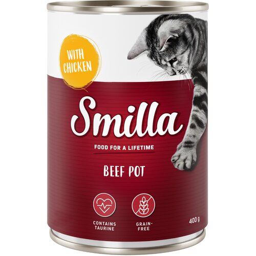 Smilla Varčno pakiranje goveji lonček 24 x 400 g - Govedina s pi&amp;scaron;čancem Slike