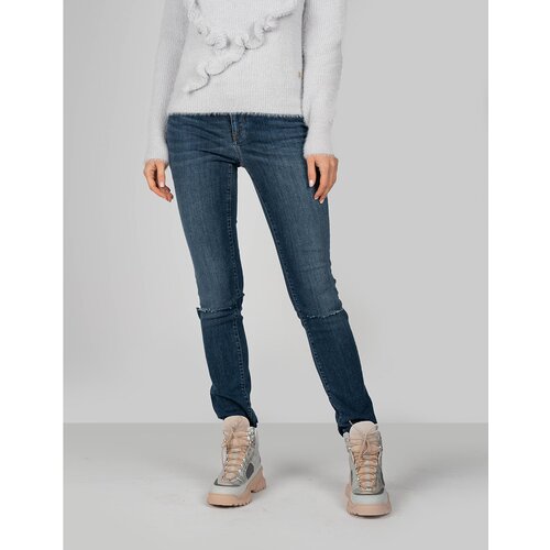 Trussardi Kavbojke slim - Modra Cene