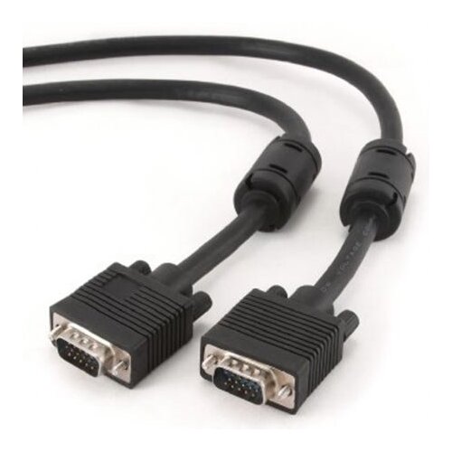  SVGA kabl, CRNI, 15M-15M dual-shielded + 2xFer 5m, GEMBIRD CC-PPVGA-5M-B Cene