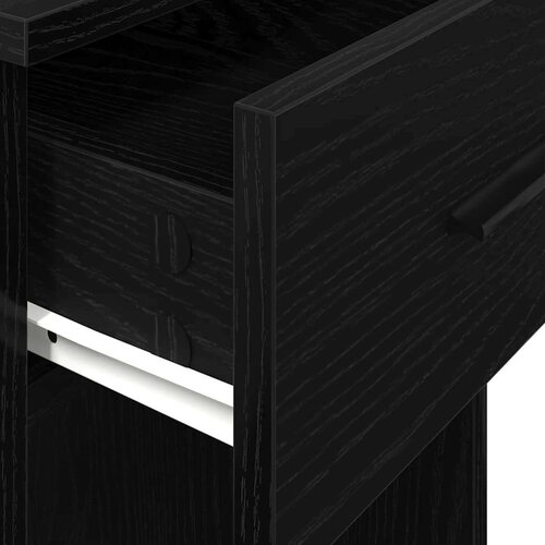  Tower stalak za računalo s ladicom crni 35x45x77 cm Slike