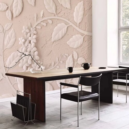  Foto tapeta - Paper Flowers (Beige) 400x280 Slike