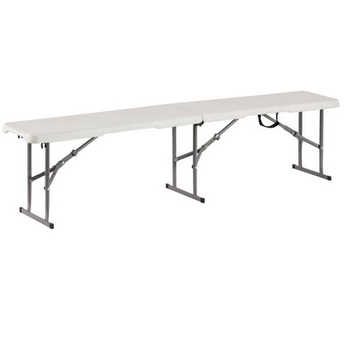  Sklopiva klupa 183x28x43 cm bijela Slike