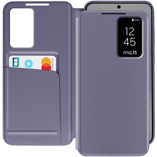 AVIZAR usnjeni etui za galaxy S25 plus display window card holder, lavanda, (5000011106) Cene