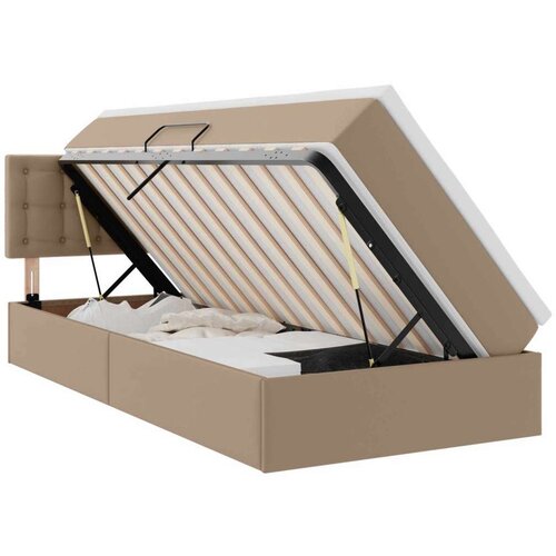  Krevet s prostorom za pohranu s LED-om Kapućino 90 x 190 cm - Boja cappuccina 90 x 190 cm Slike