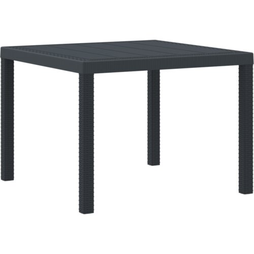 VidaXL set za blagovanje u vrtu od 3 dijela s jastucima antracit poly rattan Slike