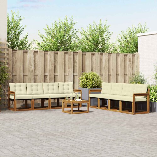  Set vanjskih sofa 9 kom. Prirodna i krem Cene