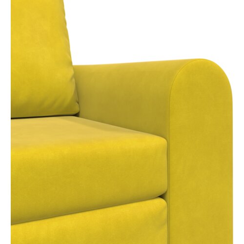 vidaXL Floor Sofa Bed 2-u-1 Žuti 98x71x83 cm Baršun Cijene