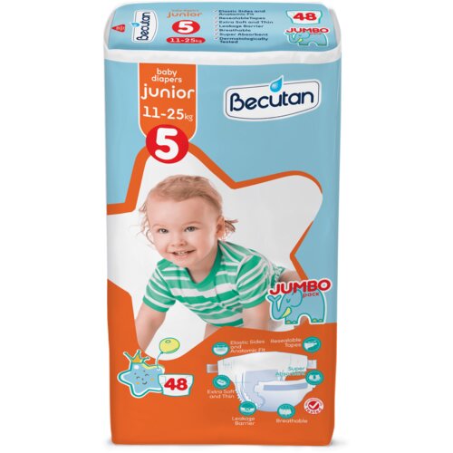 Becutan Set pelena za bebe 5, Junior, 11-25kg, 48/1 Slike