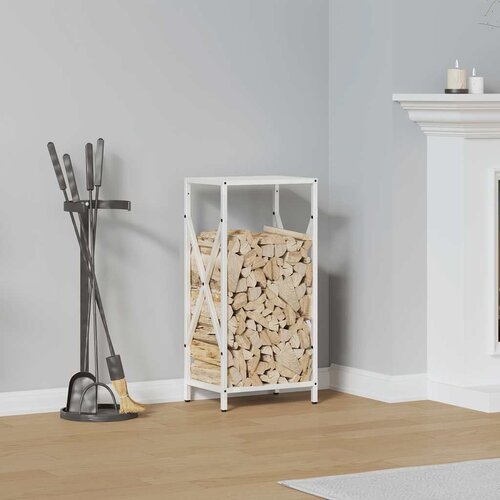 vidaXL stojalo za drva white 34x25x70 cm hladno valjano jeklo Cene