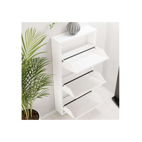 Hanah home ormar za cipele 3 piece metal white Slike