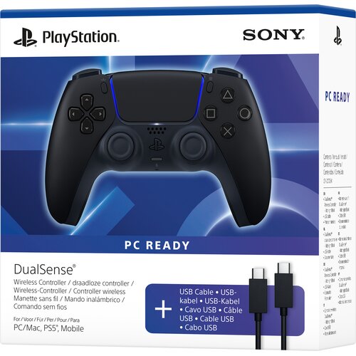 Playstation 5 DualSense v3 brezžični kontroler črne barve z USB kablom za PC & PS5 Cene