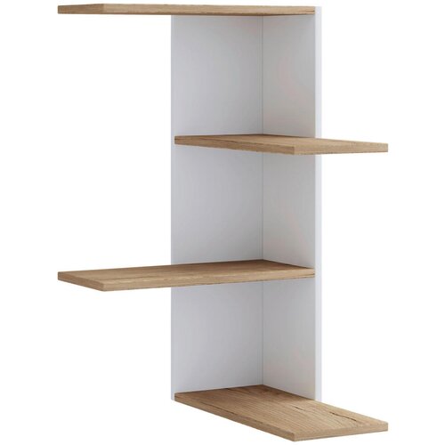 MID.YOU KOTNI REGAL 45/77/45 cm bela, medeni hrast Cene