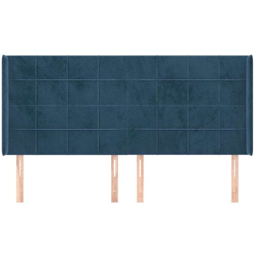  Uzglavlje s u&amp;scaron;ima tamnoplavo 183x16x118/128 cm bar&amp;scaron;unasto Slike