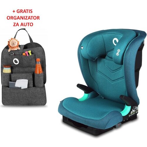 Lionelo i-Size autosjedalica Neal, ISOFIX, 100-150cm, zelena + ORGANIZATOR Cijene