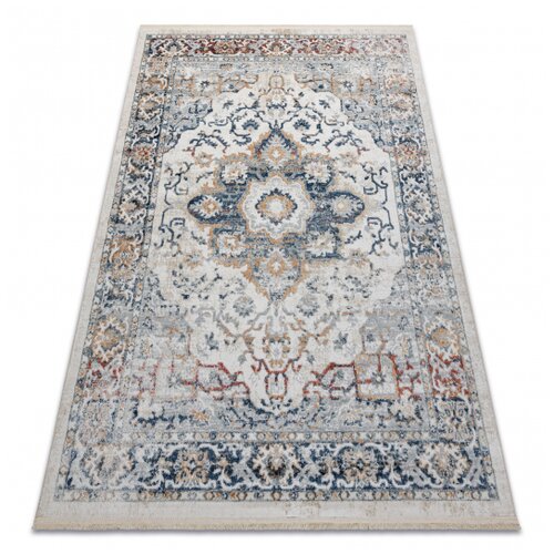 RugsX DISTIN 0834A mornarsko modra / modra / rumena / terakota moderna preproga - Ornament, vintage, resice, (22056958) Cene