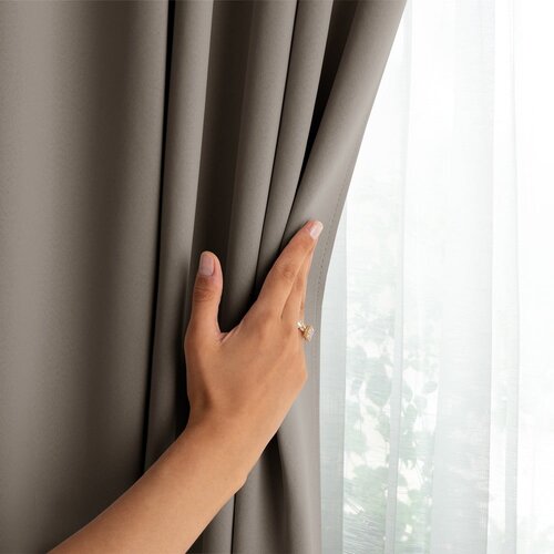 Restilo Sivo-bež zavesa za delno zatemnitev 200x270 cm Kierra &amp;ndash; Slike