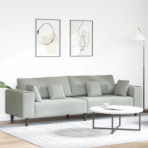 SOFA Svijetlo siva 250 x 77 x 76 cm Baršun Cene