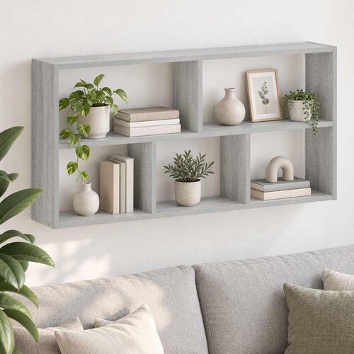  Polica na zidu Siva Sonoma 102 x 17 x 50 cm Konstruirano drvo Slike