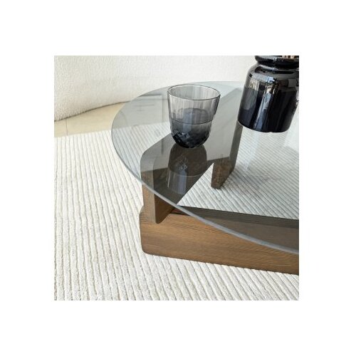 Hanah home mia - walnut, fume walnutfume coffee table Cene
