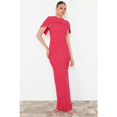 Trendyol Fuchsia Body-Sitting Woven Long Stylish Evening Dress & Homecoming Dress Slike