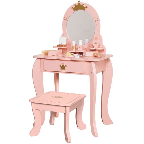 Kinder Home Dečiji sto za &amp;scaron;minkanje sa ogledalom, princeza ( V08H206B ) Slike