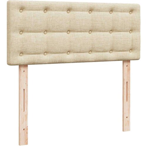 VidaXL krevet box spring s madracem krem 120 x 190 cm od tkanine Slike