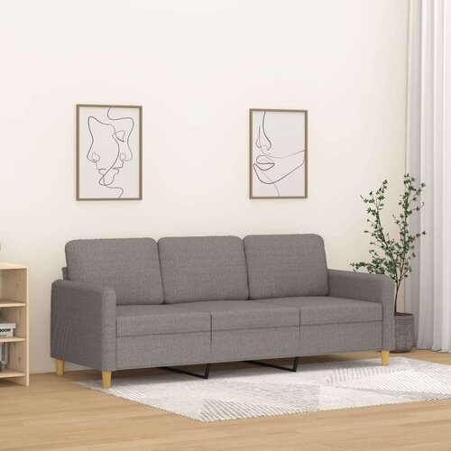  Trosjed od tkanine Smeđe-siva 180 cm Slike