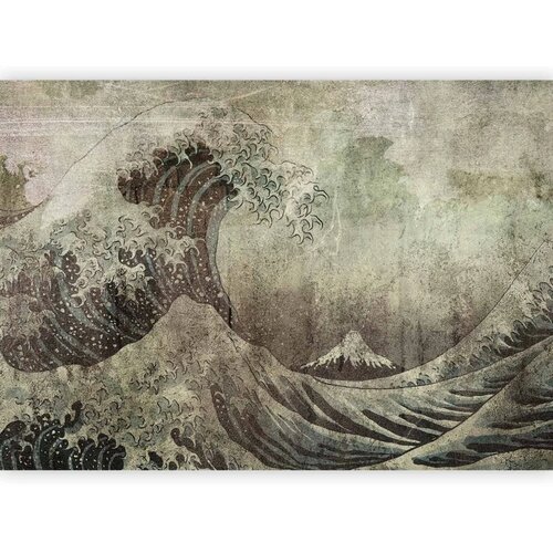  Foto tapeta - Great wave in Kanagwa in retro style - landscape of rough sea 500x350 Slike