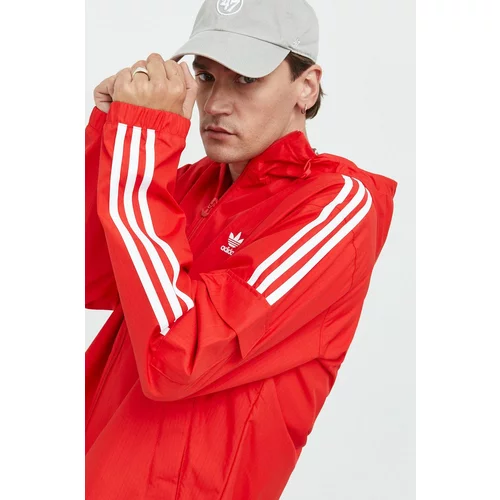 Adidas Jakna za muškarce, boja: crvena, za prijelazno razdoblje