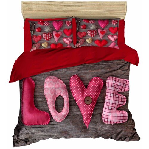  177 redgreypink single quilt cover set Cene