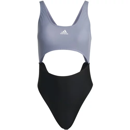 Adidas Športne enodelne kopalke lila / črna / bela