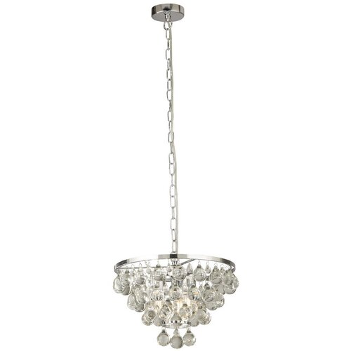 Searchlight Michelle 4 okrogle kromirane stropne svetilke s steklenimi kroglicami za dež, (22100828) Cene