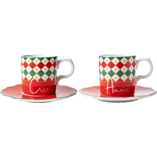 Bialetti Skodelici za espresso s podstavkoma Italia - 2 k. Cene