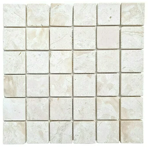 x Mozaik pločica (30,5 x 30,5 cm, Kremasto bijele boje, Mat)