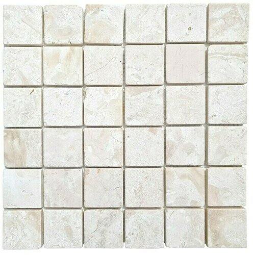 X Mozaik pločica (30,5 x 30,5 cm, Kremasto bijele boje, Mat) Slike