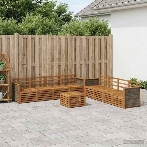  Setovi sofa 9 pcs Čvrsto drvo akacije Cene