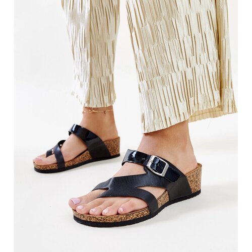 Gemre Black metallic wedge sandals Donata Cijene