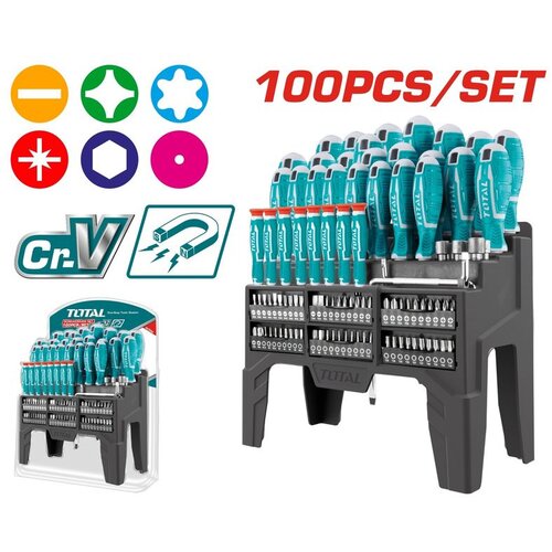 Total 100-delni set šrafcigera THT2506100 Cene