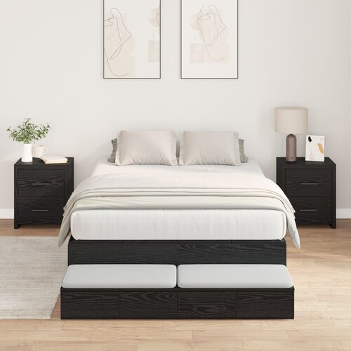 vidaXL okvir kreveta za pohranu crni hrast 120x200 cm Cene