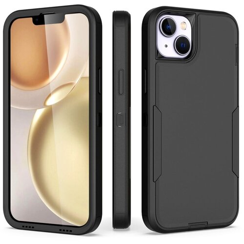 SUNSKY Eleganten Hybrid ovitek za iPhone 15 / 14 / 13, Črn Cene