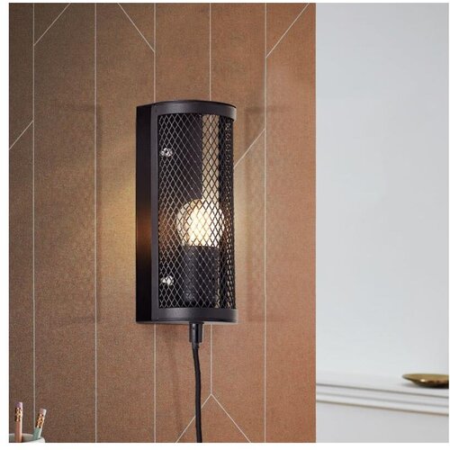 Brilliant zidna svetiljka maze 1xE27/40W/230V crna Slike