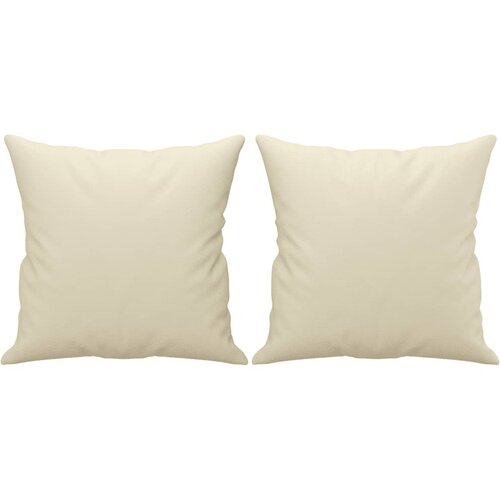  3-dijelni set sofa s jastucima krem od umjetne kože Slike