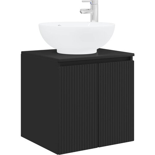 vidaXL Umivalnik s pritrditev na steno Črna 49,5 x 44,5 x 65 cm, (5000246246) Cene