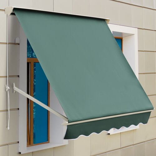Outsunny 180 × 70 cm zložljiva tenda z naklonom 0-120°, aluminij in poliester proti UV-žarkom, zunanja padajoča tenda, zelena, (20708521) Cene
