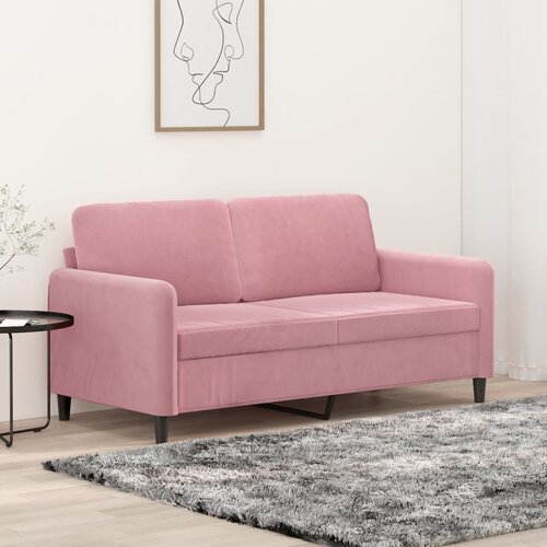VidaXL kavč dvosed roza 140 cm žamet Slike