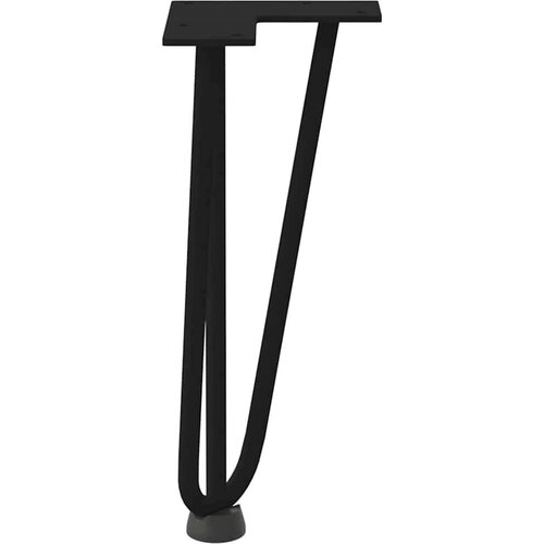  Ukosnice noge za stol 4 kom crne 30 cm čvrstog čelik Slike