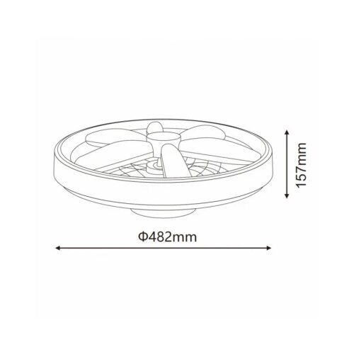  LED PLAFONJERA YL-FAN-G001 48W 2700K/4000K/6500K CRNA DIMABILNA Cene