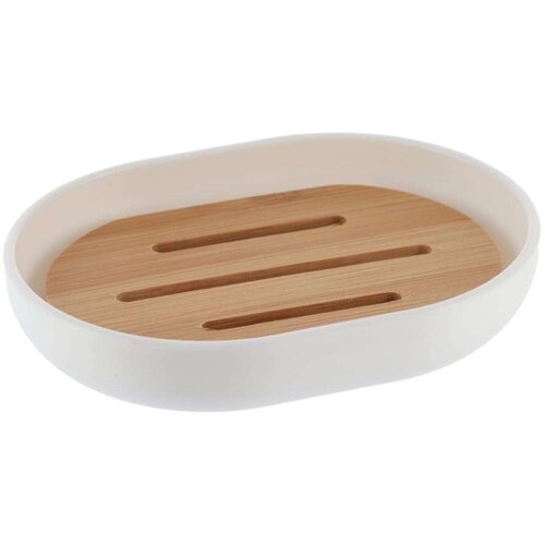 Tendance držač sapuna fano poliresin/bambus, bijeli Cijene